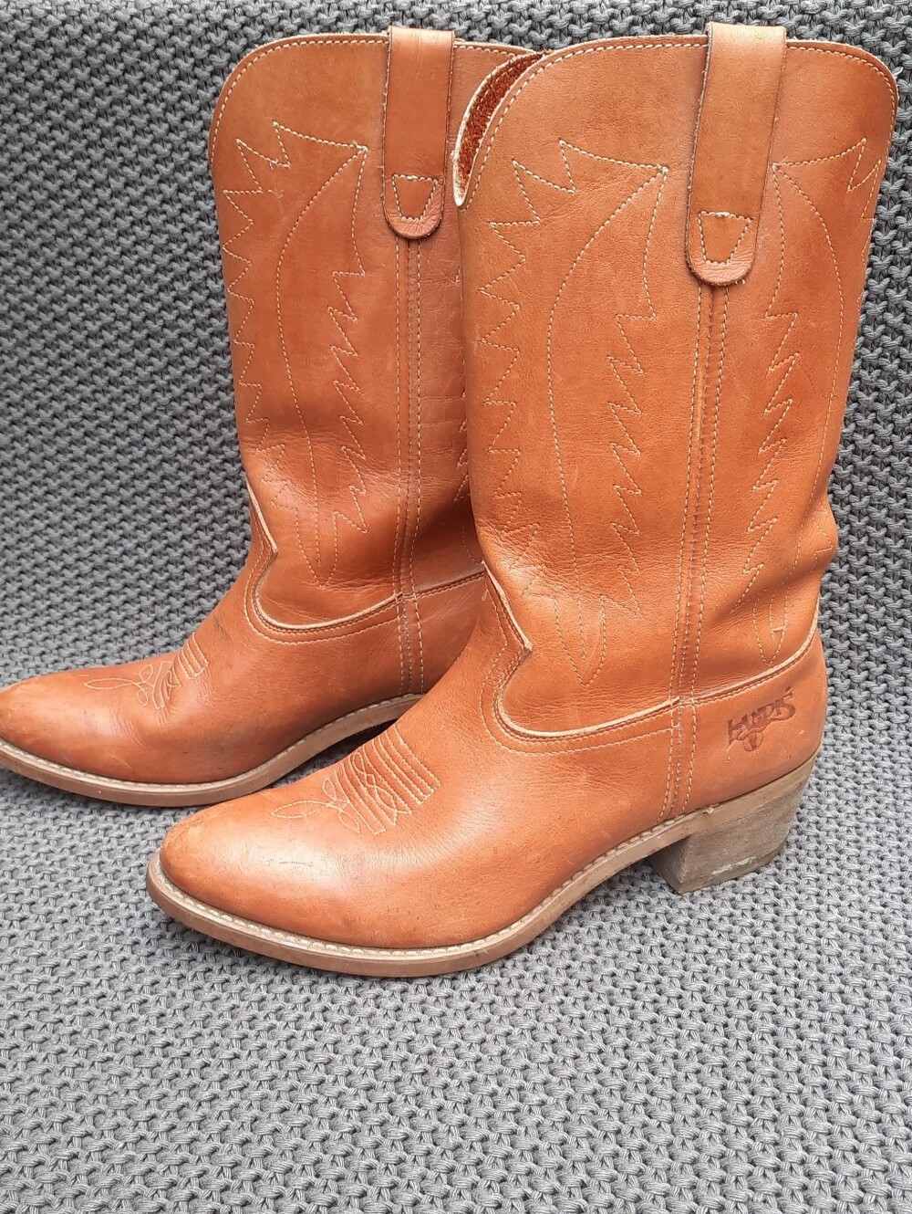 Vintage Landis Men's Leather Cowboy Western Boots Size 11
